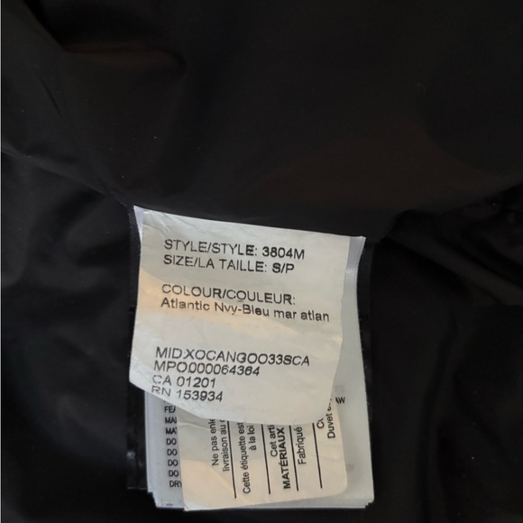 Men’s Canada Goose Navy Hooded Jacket - Picture 5 of 6